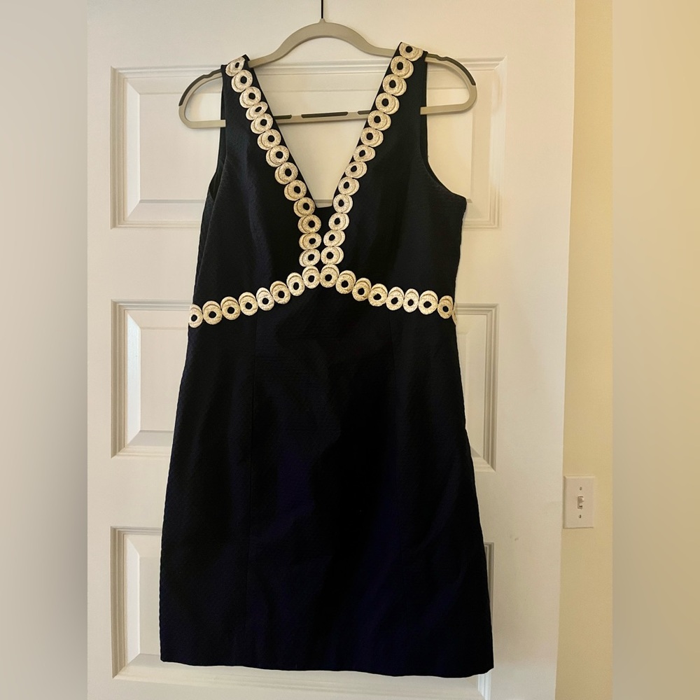 Lilly Pulitzer Dress - Size 10 - Navy and Gold